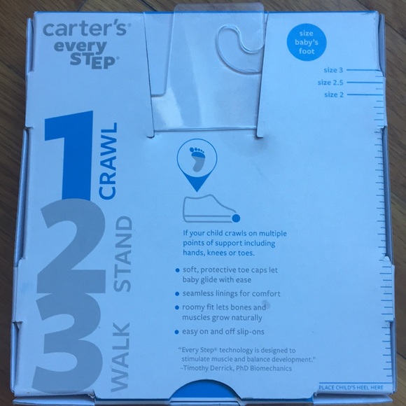 NWT Carters Every Step Brown Nautical Baby Crawling Boat Shoes - Picture 8 of 8